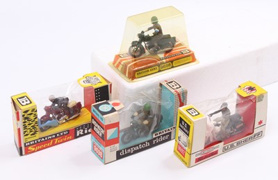 Lot 724 - Four boxed Britains motorcycles to include No....