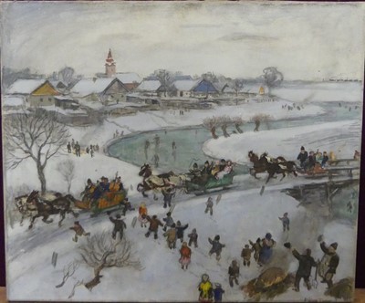 Lot 736 - Tibor Polya (1886-1937) - Continental scene;...