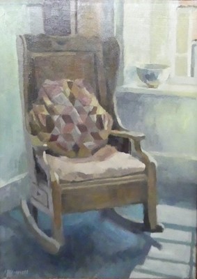 Lot 731 - Jane Bennett (b.1960) - The Rocking Chair, oil...