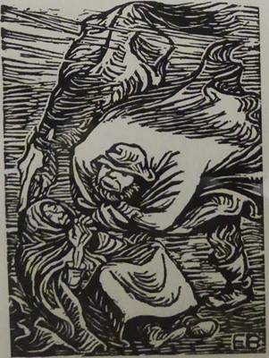 Lot 729 - Ernst Barlach (1870-1938) - Group in a storm,...