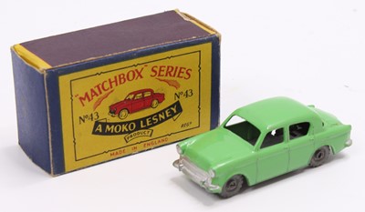 Lot 1334 - Matchbox Lesney No. 43 Hillman Minx, green...