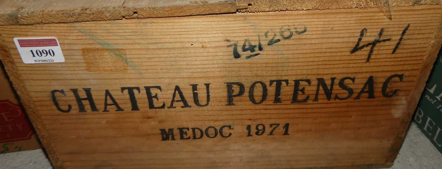 Lot 1090 - Château Potensac, 1971, Medoc, twelve bottles...