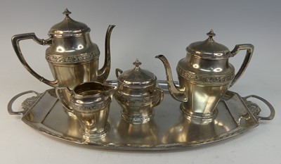 Lot 605 - A WMF silver plated five-piece tea and coffee...