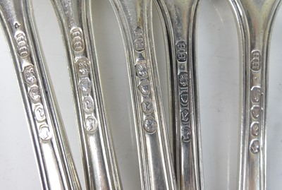 Lot 2103 - A part suite of Victorian silver cutlery,...