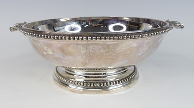 Lot 2145 - A modern French silver pedestal table bowl, of...