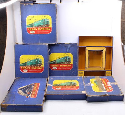 Lot 299 - French Hornby empty set boxes. All in need of...