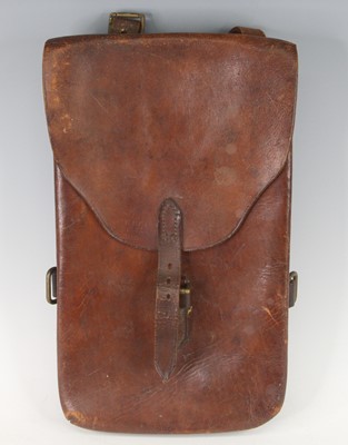 Lot 14 - A WW II dispatch riders / map case, of brown...