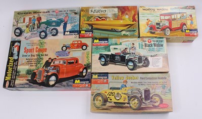 Lot 662 - Monogram 1/24th scale boxed Hot Rod group of 6,...