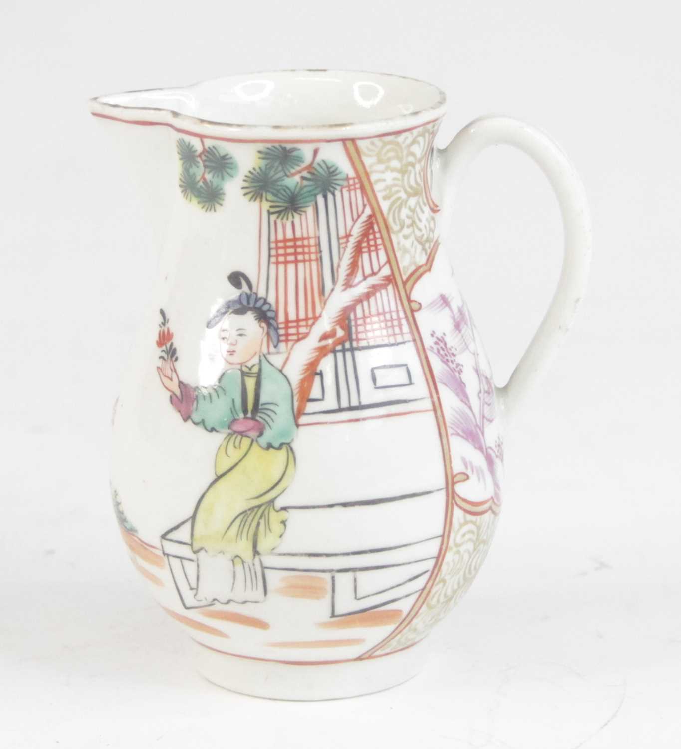 Lot 2039 - A Worcester porcelain sparrow beak jug cream...