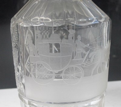 Lot 2052 - A pair of glass decanters, early 19th century,...