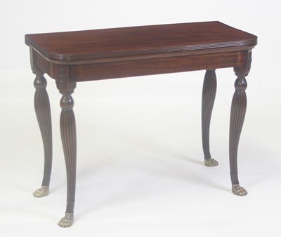 Lot 2512 - A George III Irish mahogany card table, the...