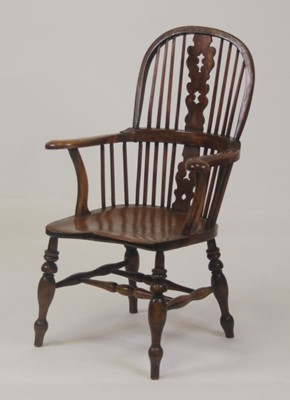 Lot 2500 - A Victorian elm seat, ash and fruitwood...