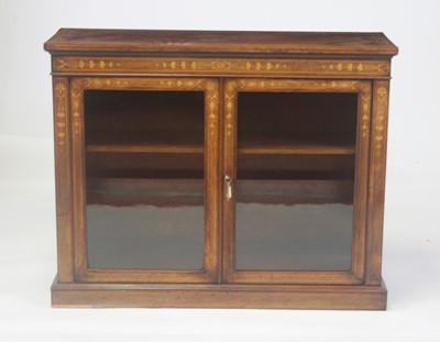 Lot 2467 - A late Victorian walnut and marquetry inlaid...