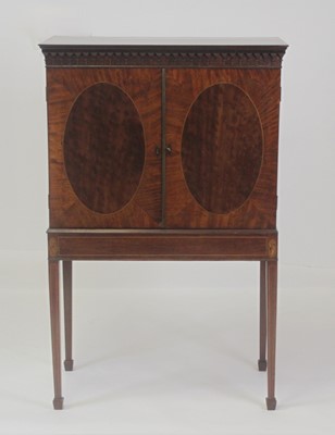 Lot 2497 - A 19th century mahogany fitted cabinet on...