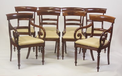 Lot 2505 - A set of eight Victorian mahogany barback...