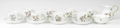 Lot 123 - A Herend porcelain eight place coffee service,...