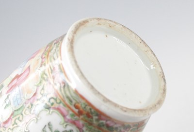 Lot 2369 - A pair of Chinese Canton porcelain vases, 19th...