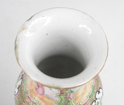 Lot 2369 - A pair of Chinese Canton porcelain vases, 19th...