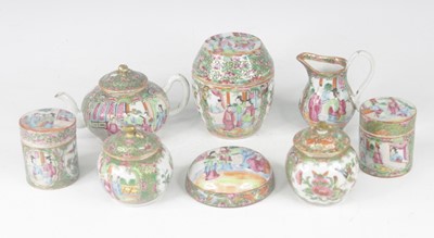 Lot 2371 - A collection of Chinese Canton porcelain, 19th...