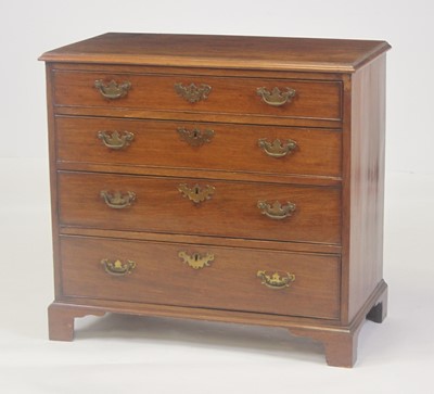 Lot 2488 - A George III mahogany squarefront chest of...