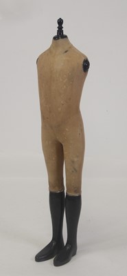 Lot 2470 - A Victorian child's mannequin standing on two...