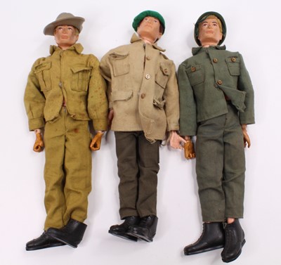 Lot 1667 - 3 various Action Man Palitoy Dolls, in mixed...