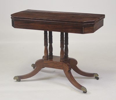 Lot 2532 - A Regency mahogany pedestal card table, having...