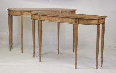 Lot 2495 - A pair of contemporary oak, burr oak and...