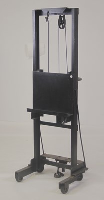 Lot 762 - A contemporary black painted iron artists...