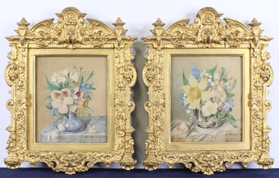 Lot 2427 - A.E. Adamson (19th century) - Pair; Still life...