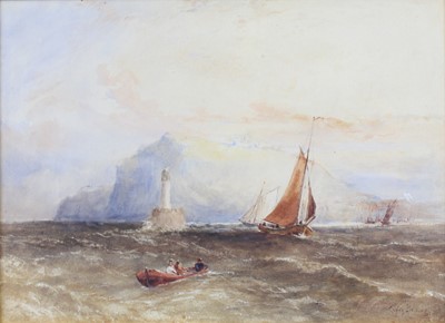 Lot 2413 - Copley Fielding (1787-1855) - Boats off a...