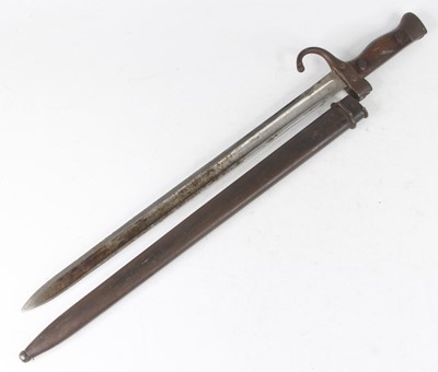 Lot 251 - A French M1892 Berthier bayonet, having a...