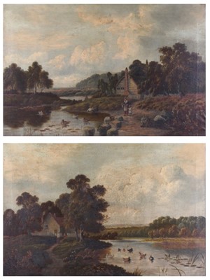 Lot 2416 - J.B. Cook (19th century) - Pair; Extensive...