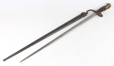 Lot 250 - A French Model 1874 Gras bayonet, the 52.5cm...