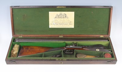 Lot 416 - A 19th century double barrel sporting gun by...