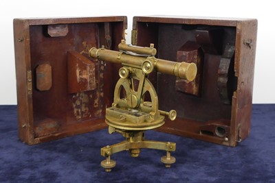 Lot 2339 - A mid-19th century brass theodolite by...