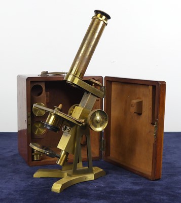 Lot 2324 - A Victorian lacquered brass monocular...