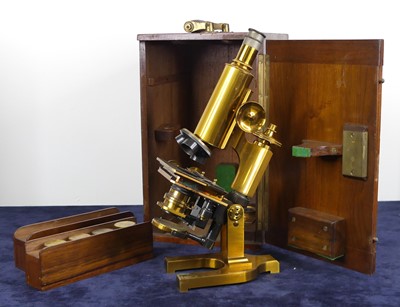 Lot 2335 - A late Victorian lacquered brass monocular...