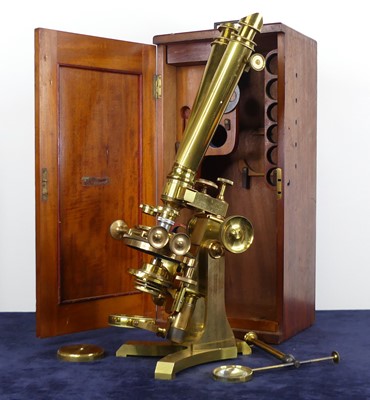 Lot 2333 - A mid-Victorian lacquered brass binocular...