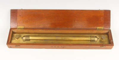 Lot 34 - A lacquered brass military parallel rolling...