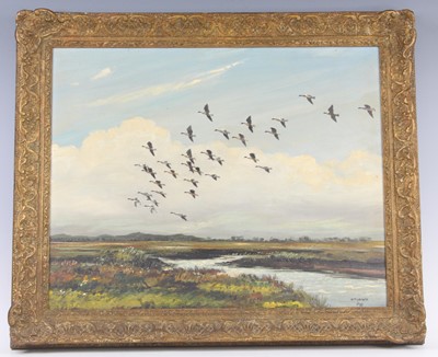 Lot 456 - Hugh Monahan, (Irish 1914-1970), Pinkfeet -...