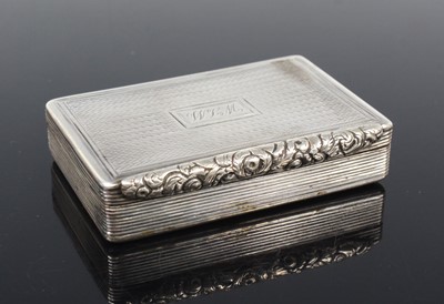 Lot 2087 - A William IV silver pocket snuff box, of...