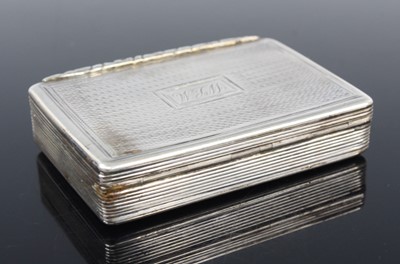 Lot 2087 - A William IV silver pocket snuff box, of...