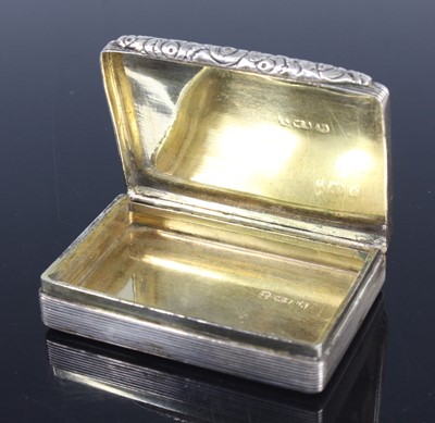 Lot 2087 - A William IV silver pocket snuff box, of...