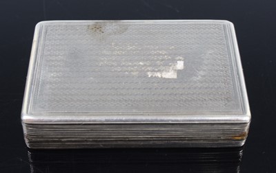 Lot 2087 - A William IV silver pocket snuff box, of...