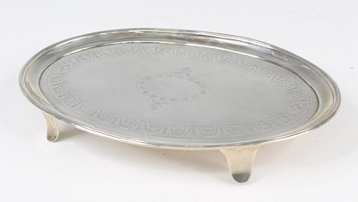 Lot 2063 - A George III Irish silver teapot stand, of...