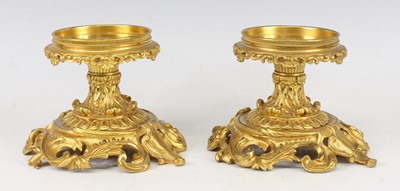 Lot 2314 - A pair of Rococo Revival gilt bronze dwarf...