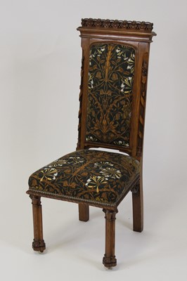 Lot 2537 - A Victorian oak Gothic influenced high-back...