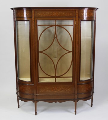 Lot 2479 - A circa 1900 fiddleback mahogany and inlaid...