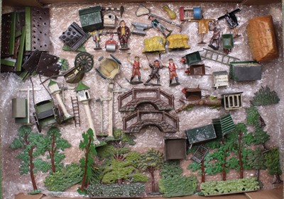 Lot 859 - One tray of Britains and other vintage lead...